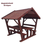 Rönk oszlopos, zsindelytetős filagória