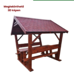 Kocka oszlopos zsindelyes filagória