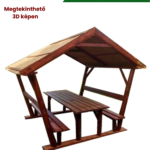 rönk oszlopos nádtetős filagória
