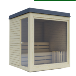 Prága kültéri finn szauna panoráma üvegfronttal